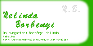 melinda borbenyi business card