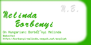 melinda borbenyi business card